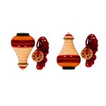 Desi Toys’ Wooden Spinning Tops for Kids / Lattu /Bhawra / Bambaram Pack of 2