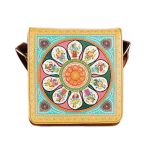 Pattachitra Folk Tales Faux Leather Square Sling Bag